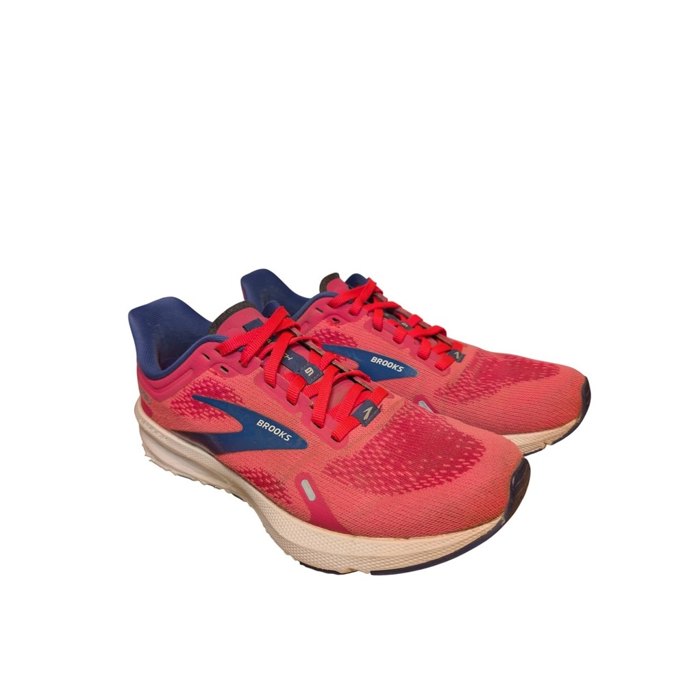 Brooks Launch 9 Women's Running Shoes Pink Blue Lace Up Athletic Sneakers Sz7 D1